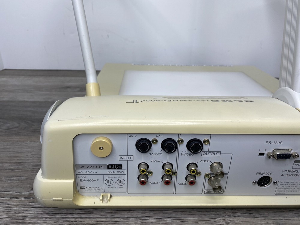 Elmo EV-400AF Visual Presenter Auto-Focus Camera Overhead Projector MWK5 *READ*