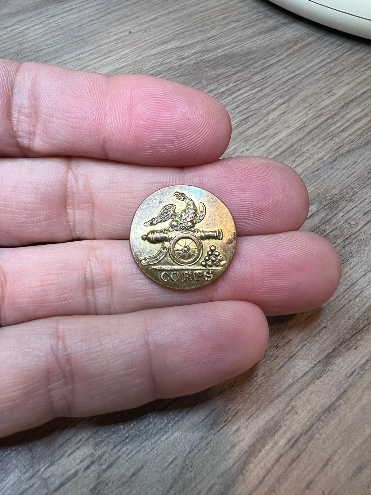 Pre Civil War, c.1830's, Artillery Militia Coat Button AM209 B.1. in Tice