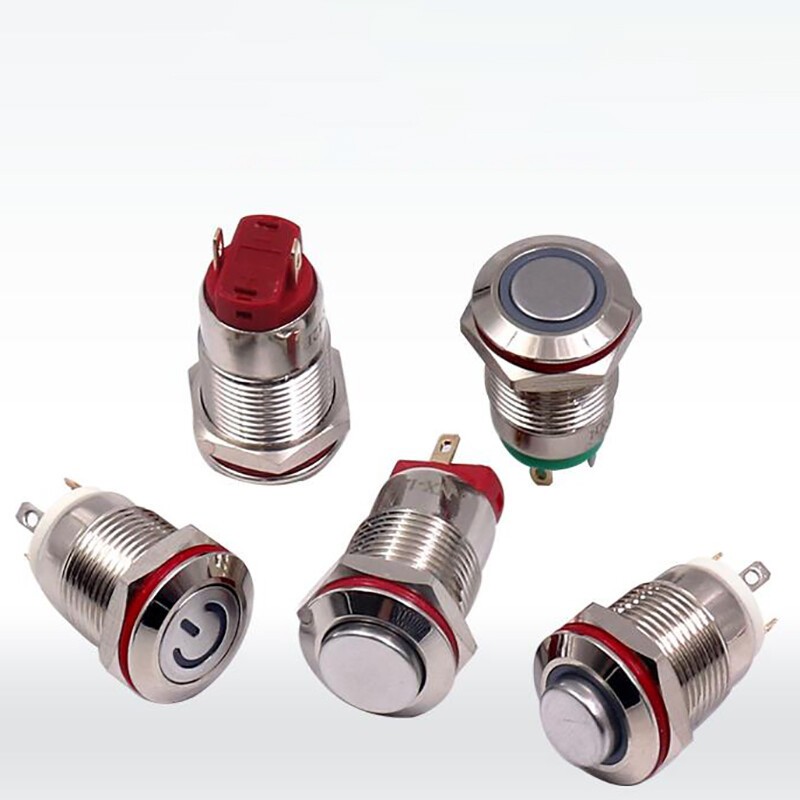 12mm Latching or Momentary Round Push ON/OFF POWER Button Switch Mulitcolour