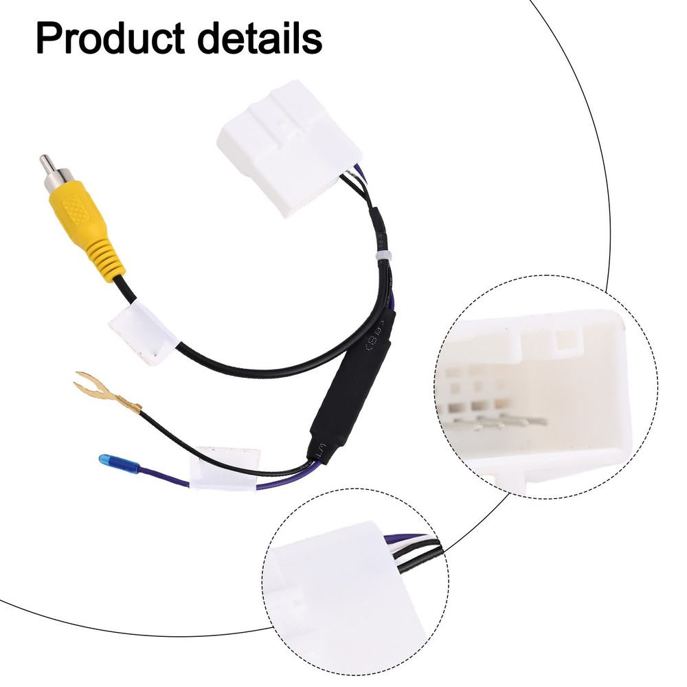 Compact Car Reverse View Adapter Cable for KIA Easy Installation 12V Input