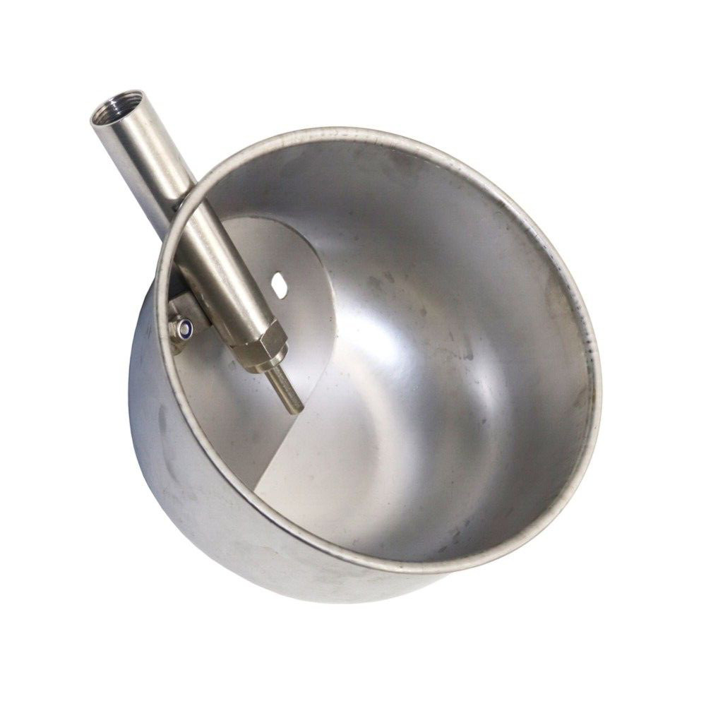 Round Stainless Steel Waterer Drinking Bowl for Pig Sheep 7 inch
