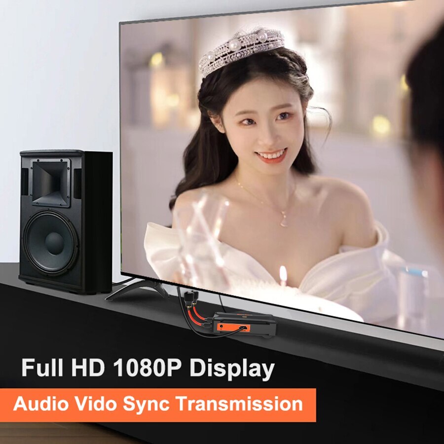 300m Wireless HDMI Extender Video Transmitter Receiver for Camera Live Streaming