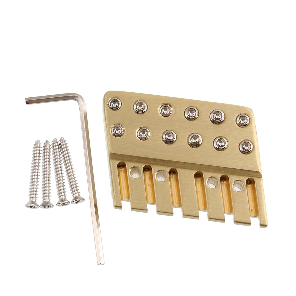 Fanned Frets 6 String Headless Guitar Bridge & String Lock Set