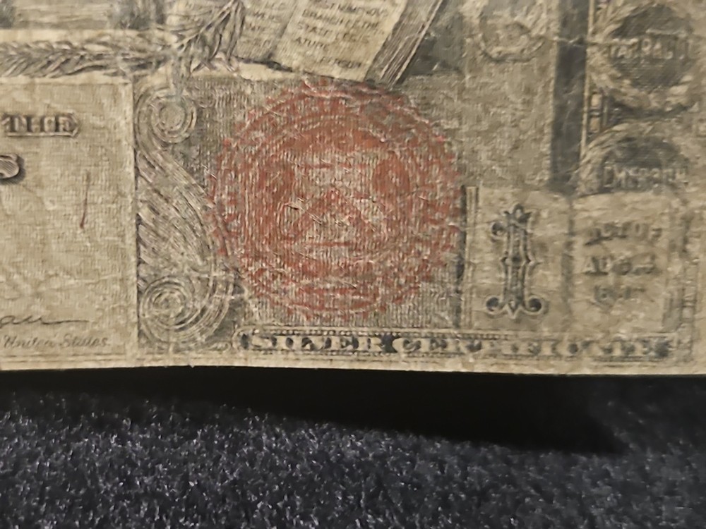 FR 224 1896 $1 ONE DOLLAR “EDUCATIONAL” SILVER CERTIFICATE NOTE VERY GOOD
