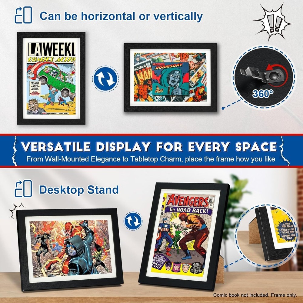 Comic Frame with Acrylic Sheet and Positioning Mat for Home Decor