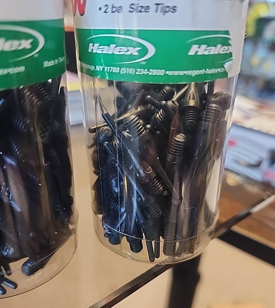 350 halex Pack 2BA Threaded Soft Tip Dart Tips Plastic Replacement