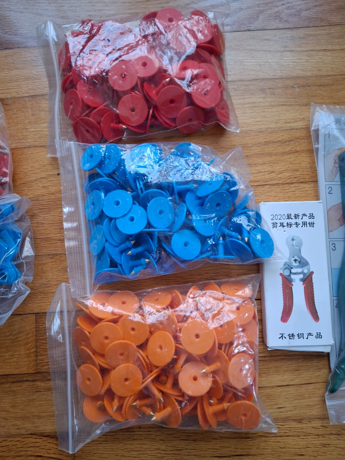 300PCS Livestock Ear Tags TPU for Goat Animal Cattle Sheep Pig Dog Deer Farm