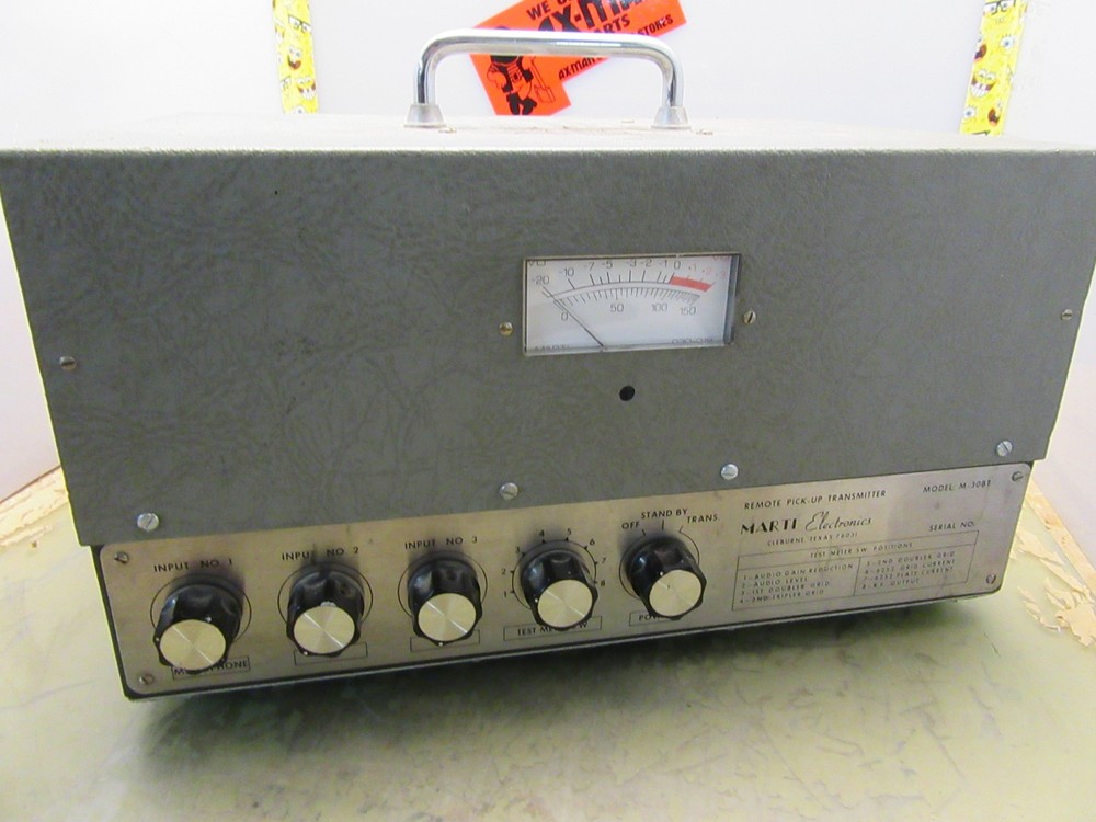 marti electronics m-30bt remote pick-up transmitter tube radio [3*J-27]