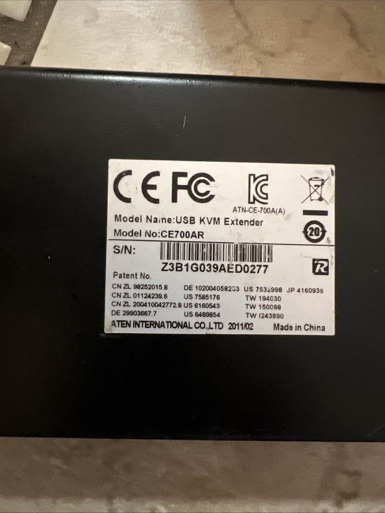 ATEN Proxime CE700AR USB KVM Remote Console Extender Switch Untested