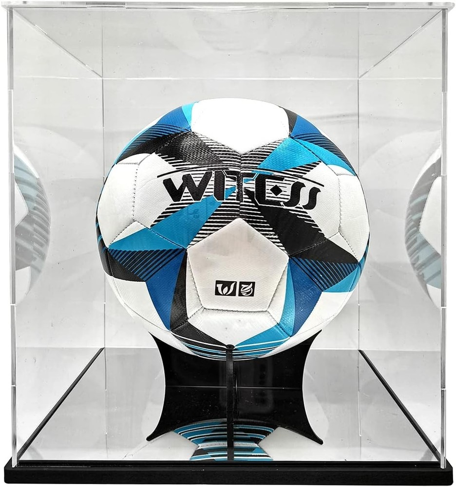 Soccer Ball Display Case Full Size,Acrylic Ball, Clear