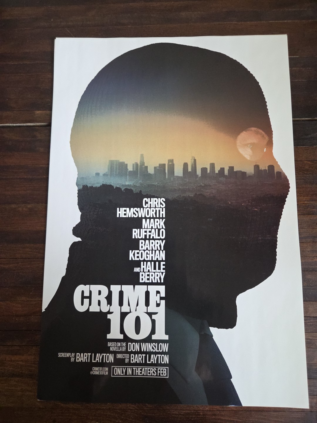 Crime 101  -  Collector’s Print- 11  1/2 X 17 “  Poster - New
