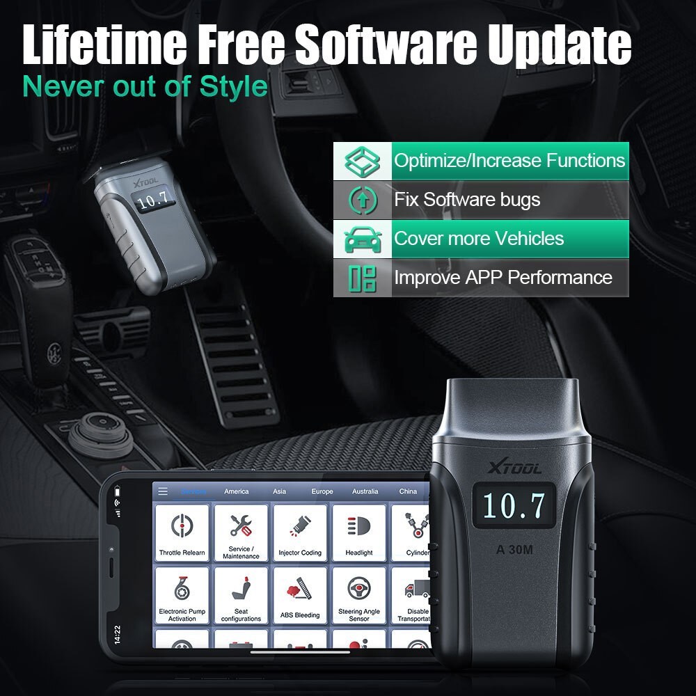 XTOOL A30M V2.0 KIT BT OBD2 Scanner Code Reader Full System Car Diagnostic Tool