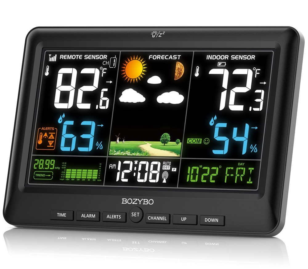 Wireless Weather Station with Atomic Clock & Adjustable Backlight & Calendar