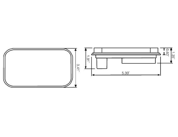 Buyers Products 5625332 5.3" Rectangular LED Backup Light