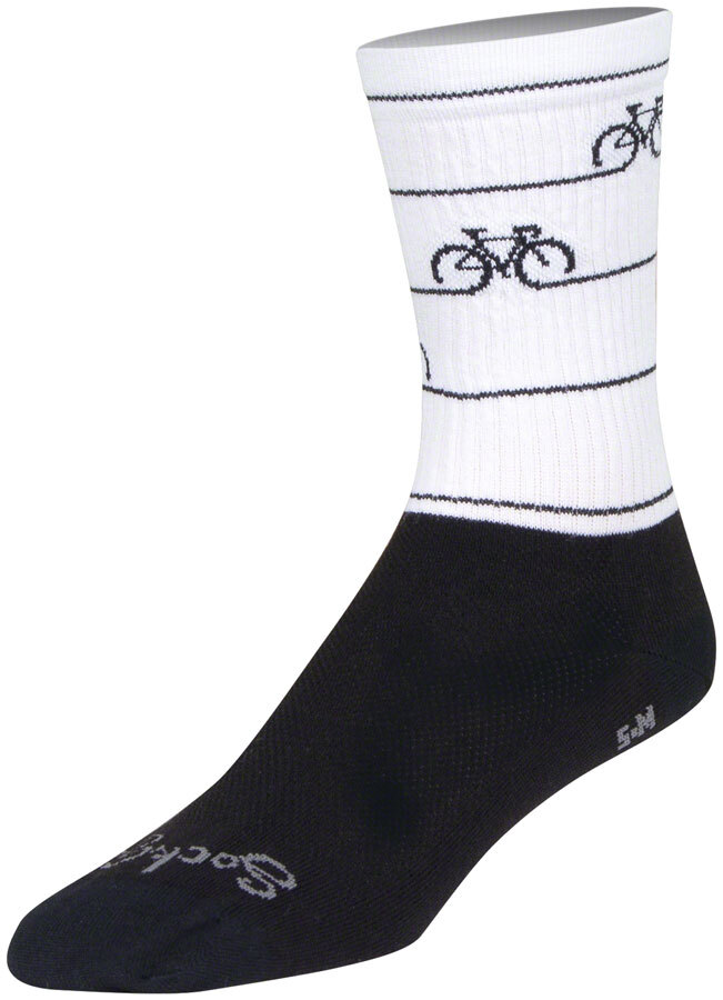 SockGuy Crew Cyclepath Socks - 6", Small/Medium