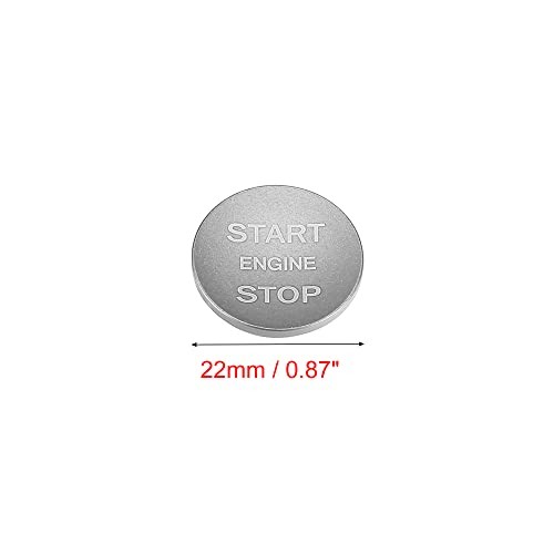 Engine Start Stop Button Cover One Click Push Start Button Trim Silver Tone