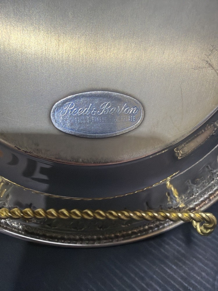 Reed & Barton Silverplate Bowl Set #1202 Large & Small Serving Bowls