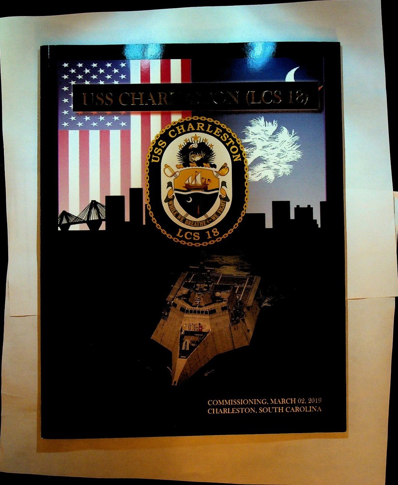 USS Charleston LCS-18 Commissioning Ceremony Program Packet March 2 2019