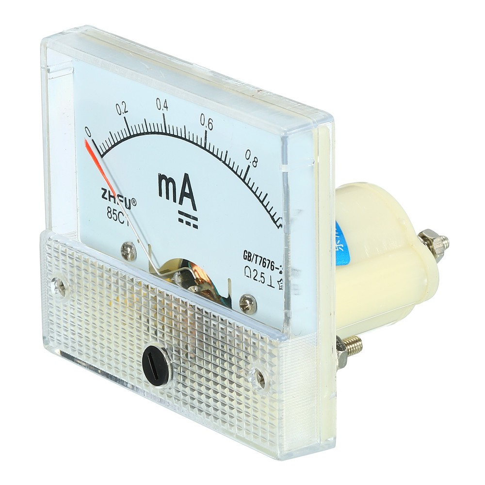 Analog Panel Ammeter, 85C1 Ampere Meter Current Tester(DC 0-1mA)