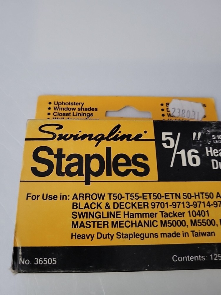 Swingline Staples 5/16" Heavy Duty Partial Box