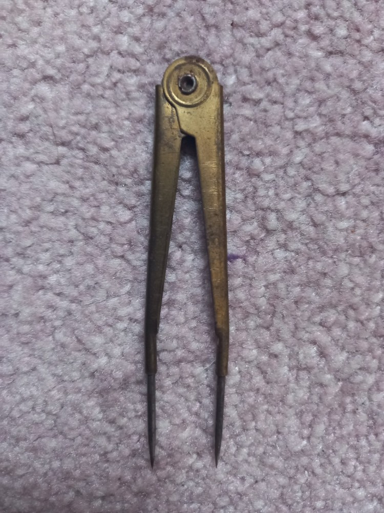 Assorted Vintage Technical Drawing Instruments in Wooden Box