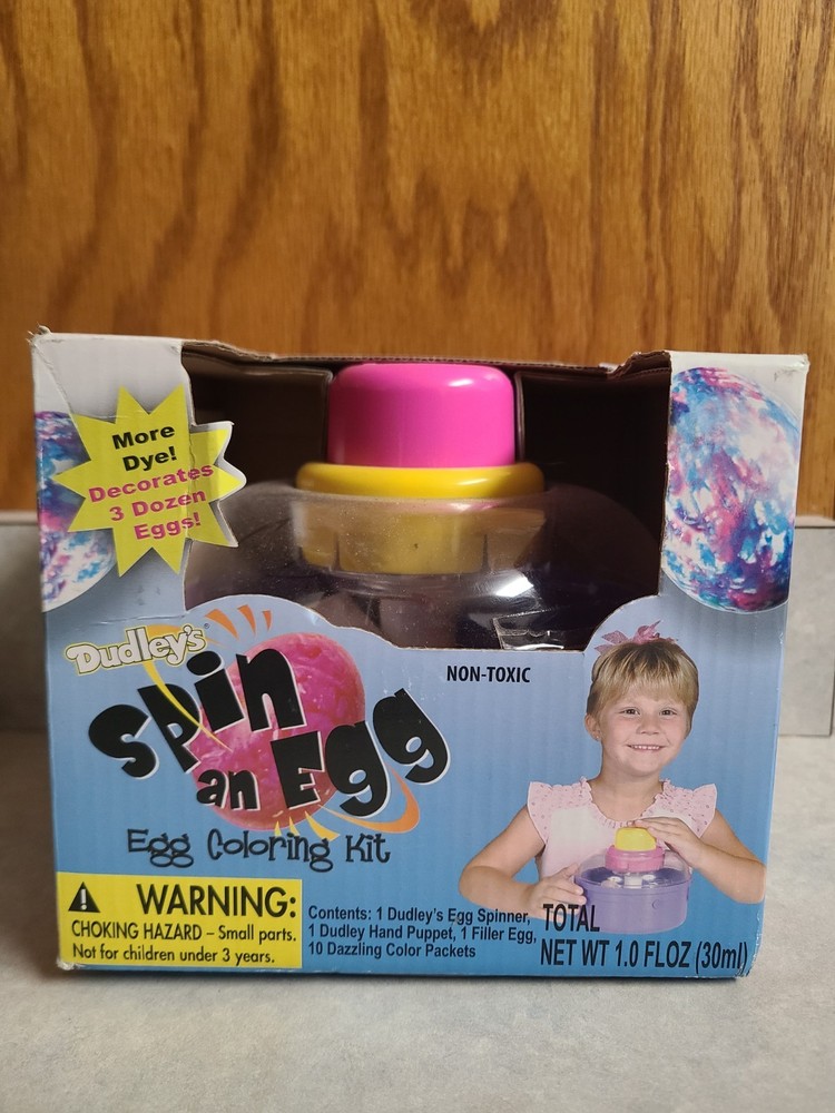 Dudley's Spin An Egg Coloring Kit  For All Ages New/ Sealed Box