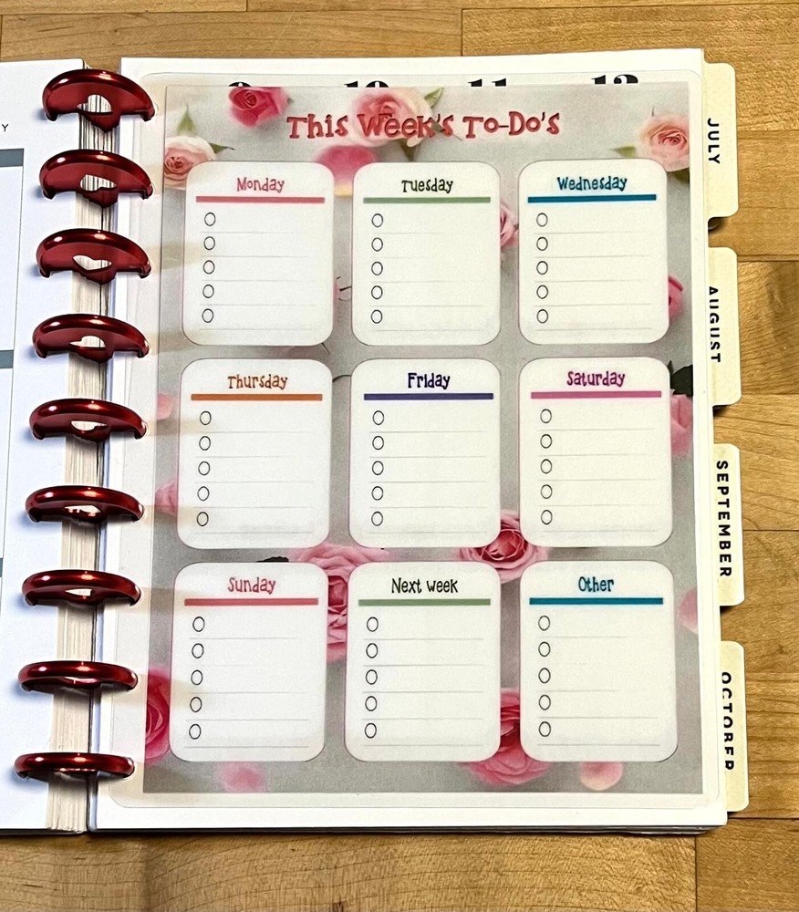 This Week's To-Do's Dashboard Insert for use with Classic HAPPY Planner-