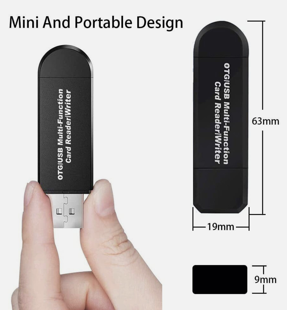 ​2 Each Micro USB OTG/USB 2.0 Card Reader Adapter SD/Micro SD Memory Card Reader