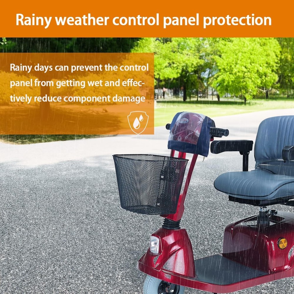 Mobility Scooter Control Panel Cover 12"(W) Protective Tiller Panel Waterproo...
