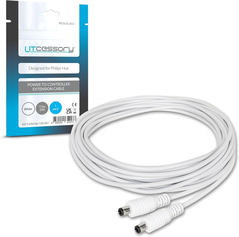 25ft Power Extension Cable for Philips Hue Lightstrip