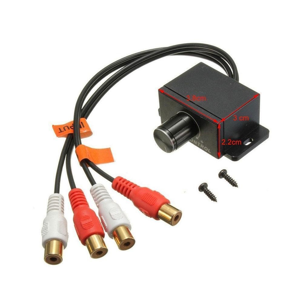 Universal Car Audio Amplifier Bass RCA Level Remote Control Volume Knobs Z7B4