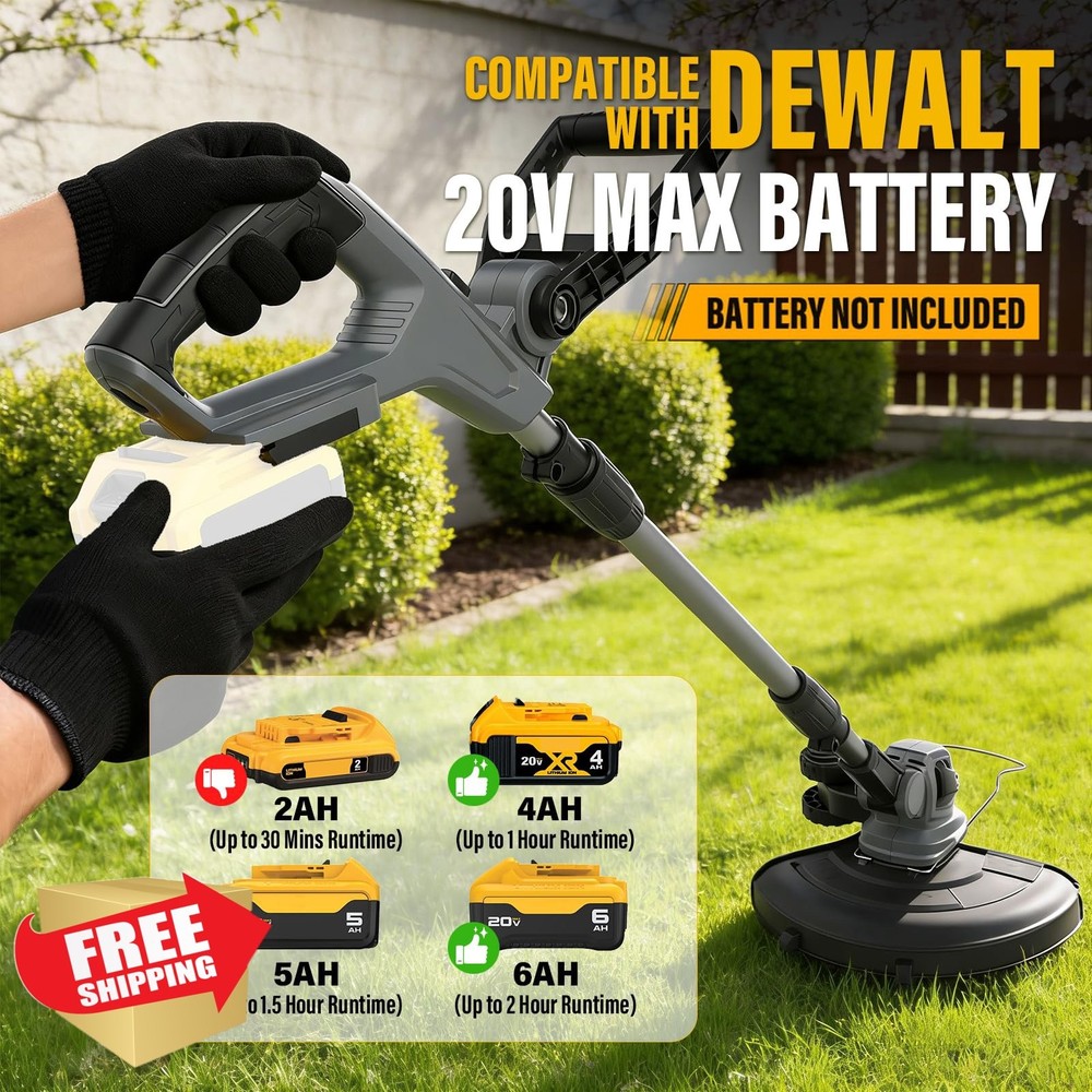 Dewalt 20V String Trimmer, 12" Cordless Weed Wacker, Auto Line Feed