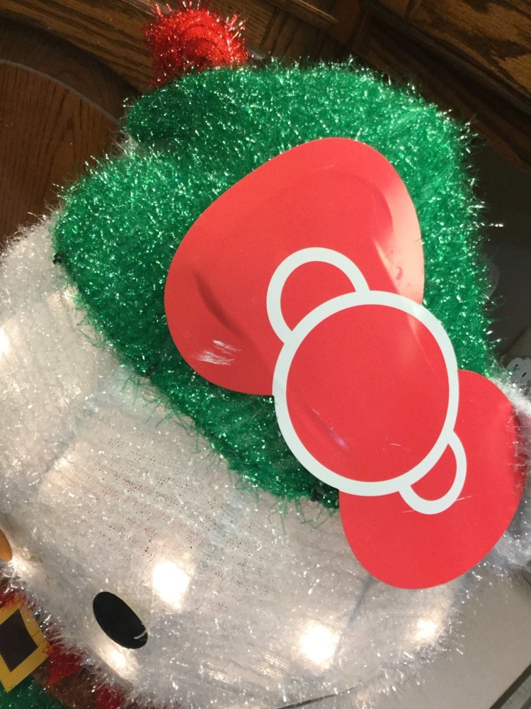 Hello Kitty Tinsel Fabric Lighted Decor