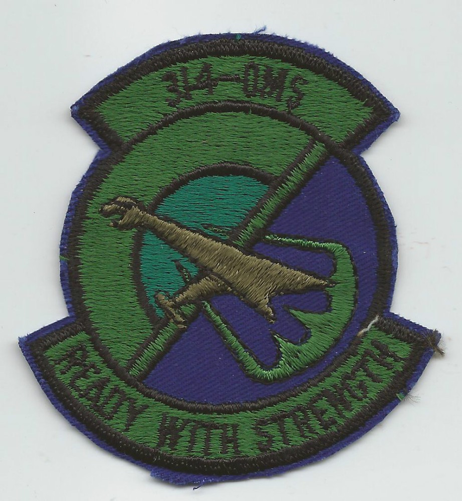 1970s-80s 314th ORG MAINTENANCE SQUADRON subdued patch
