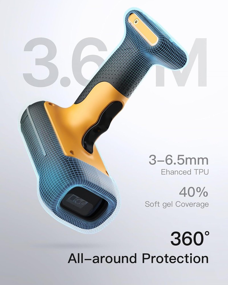 Inateck 1D 2D Industrial Barcode Scanner Bluetooth Wireless IP67 QR Code BCST-75