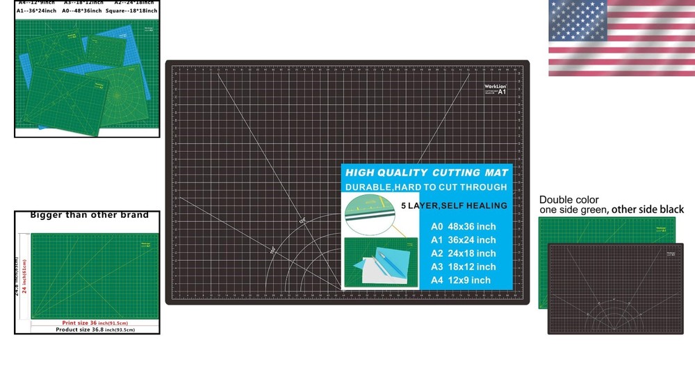 Large Double Sided Self Healing Cutting Mat