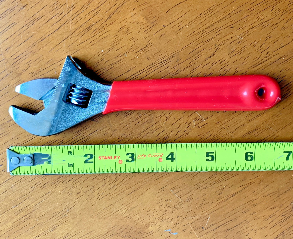 Crescent 6" Adjustable Wrench Plastic-dipped handle Cushion Grip
