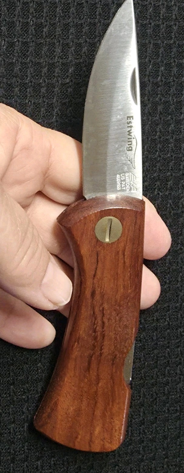 Estwing EKA Swede Wood Folding Pocket Knife Made In Sweden