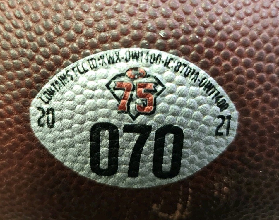 San Francisco 49ers 2021 Game Used 75th Anniv Duke Football Prepped Rare Ball 70
