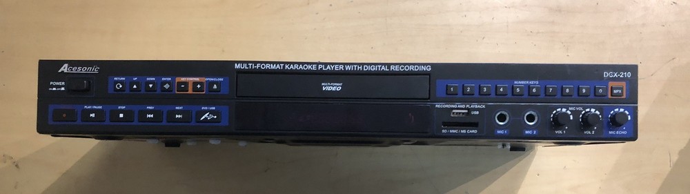 Acesonic DGX-210 Multi-Format Karaoke Player Tested/Working *No Remote