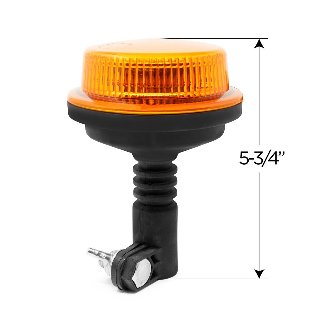 DIN Pole Mount Amber LED Flashing Light Beacon With Quad Flash Pattern