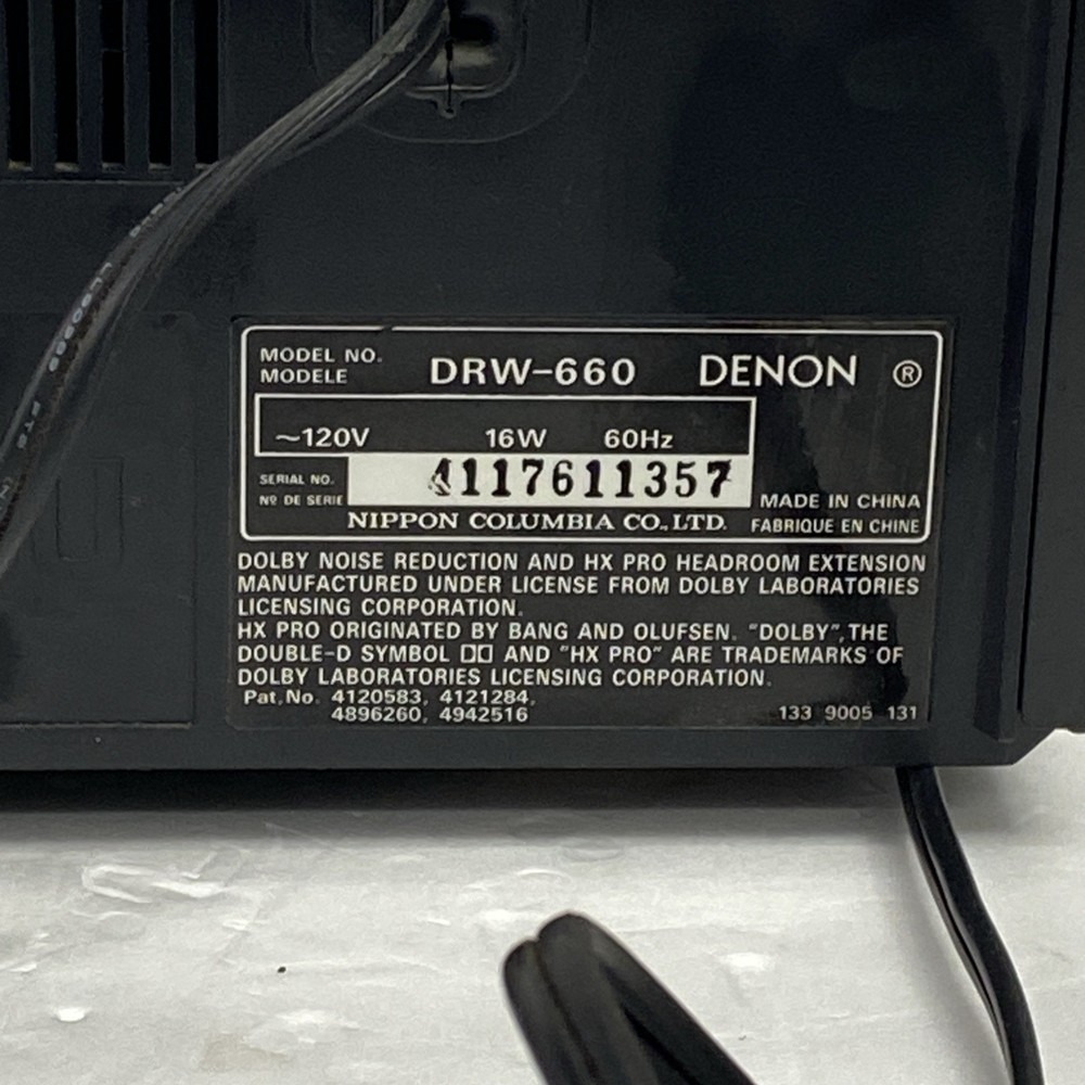 Denon DRW-660 Double Stereo Cassette Deck Precision Audio
