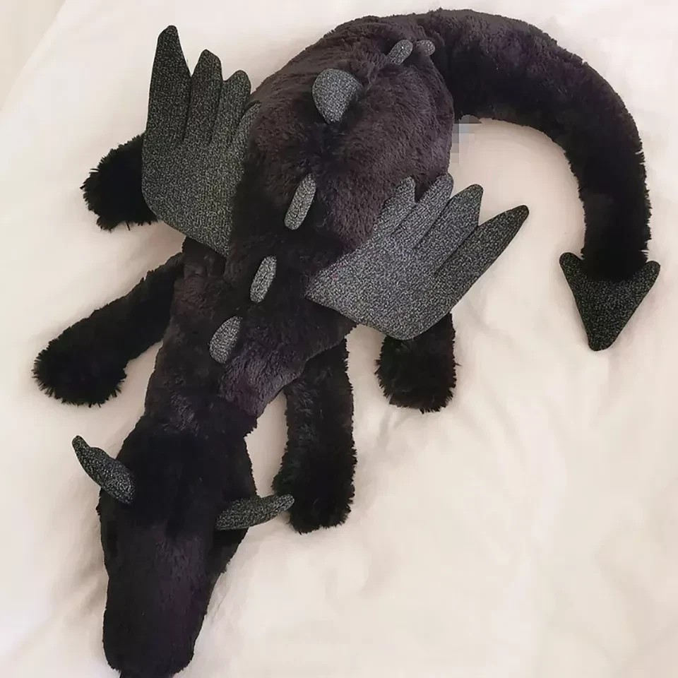 Jellycat Onyx Dragon Plush – Black - RETIRED RARE 50cm - NEW WITH TAGS Gifts