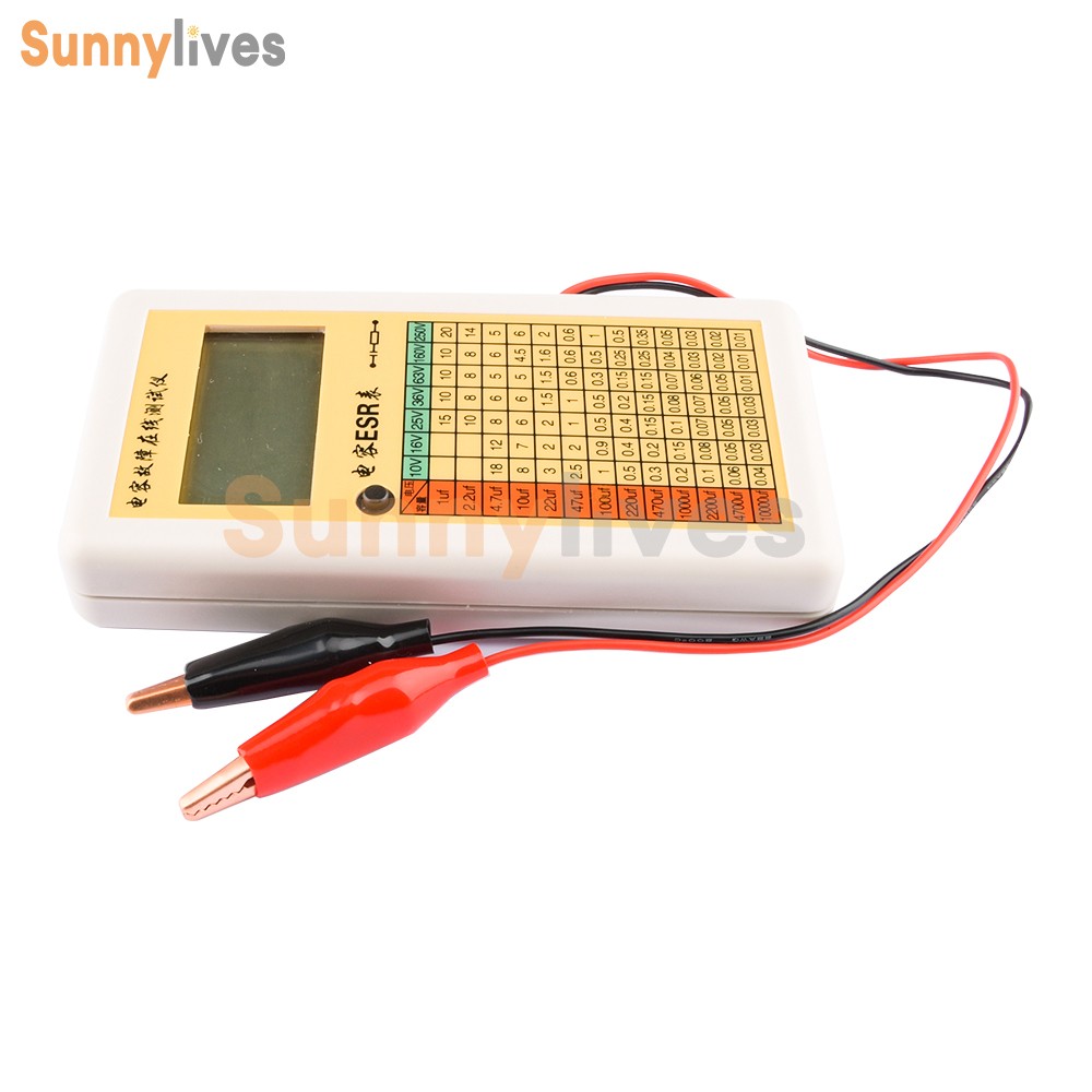 Digital LCD ESR Capacitance Ohm Meter In Circuit Tester