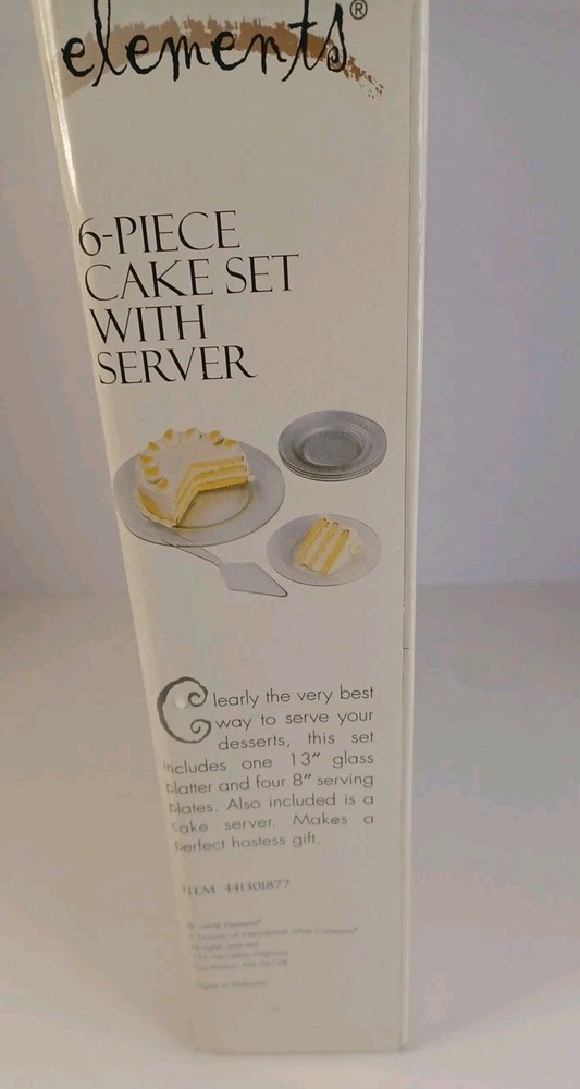 Vintage-1998-New In Box- Elements 6 Piece Cake Server Set