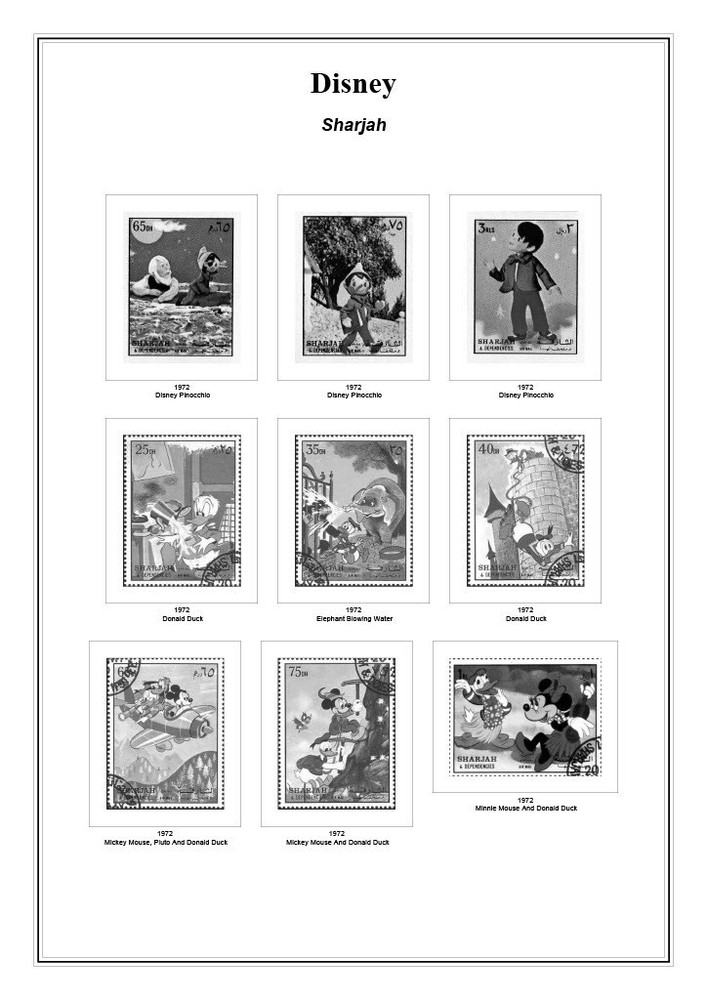 Disney Album Pages - Sharjah in Sheet Protectors - 5 Pages