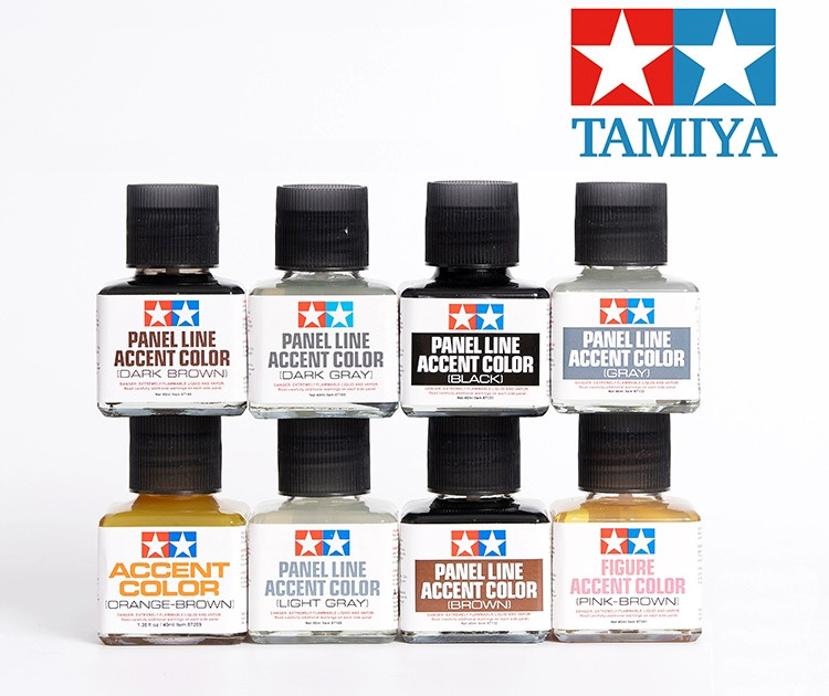Tamiya Panel Line Accent Color (40ml) Multiple Options for Plastic Model Kit