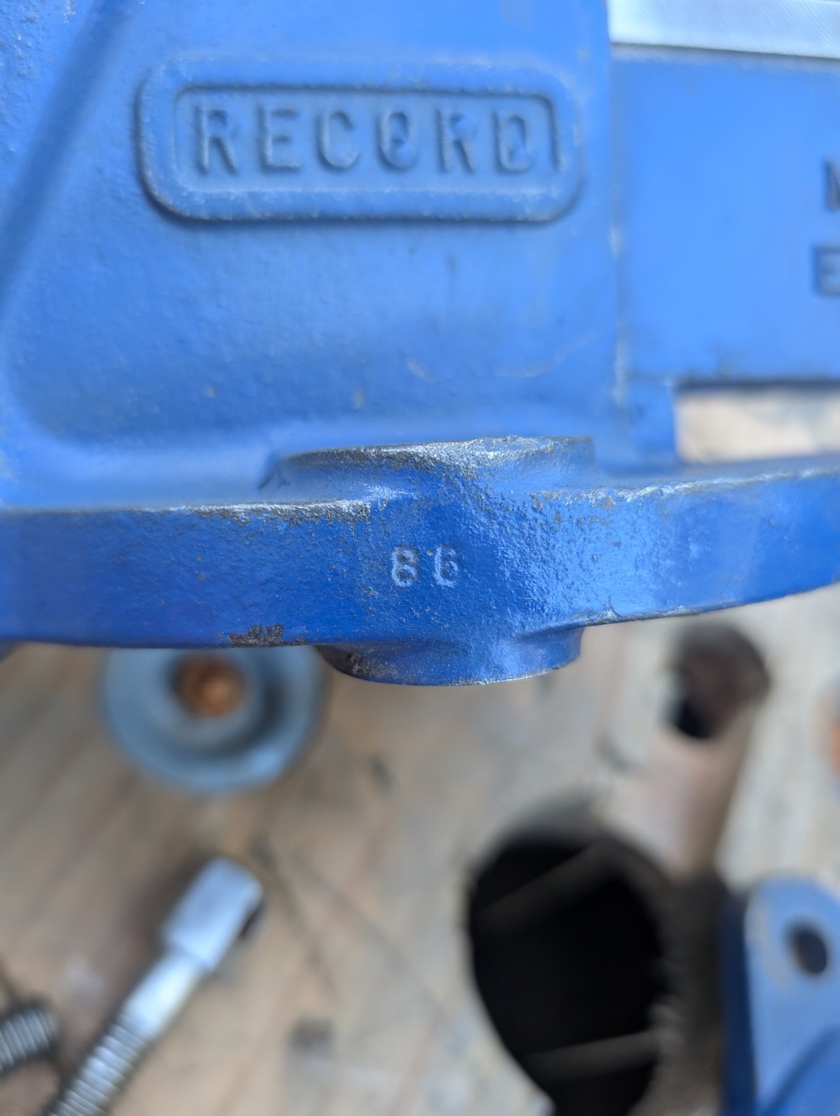 Record No. 3 Vise & Swivel Base, 4" Jaws. Made In Sheffield England, 37.6 lbs.