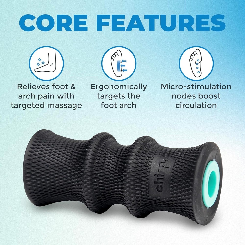 Ergonomic Deep Tissue Foam Roller for Muscle Relief & Spinal Decompression