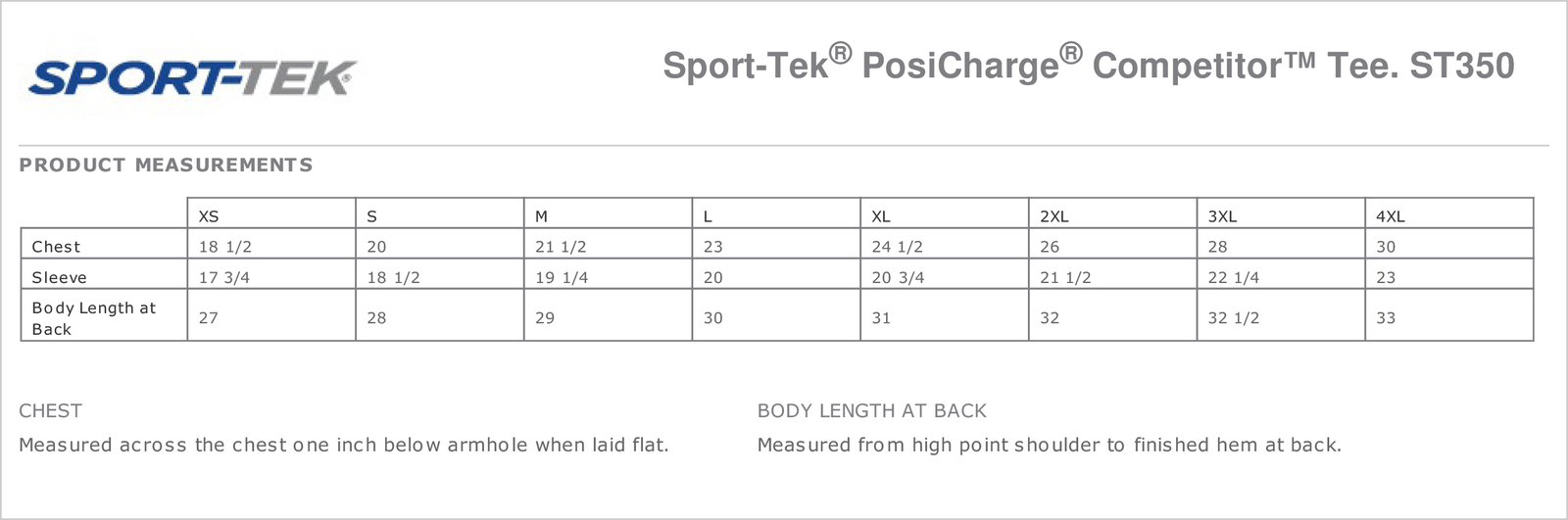 Sport Tek Men's Dri-Fit PosiCharge Workout S-4XL T-Shirt M-ST350